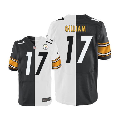Nike Steelers #17 Joe Gilliam White/Black Men's Stitched NFL Elite Split Jersey Nike Steelers #17 Joe Gilliam White/Black Men's Stitched NFL Elite Split Jersey