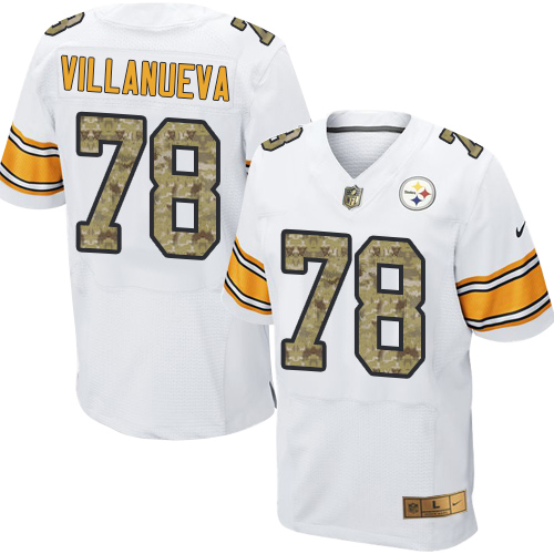 Nike Steelers #78 Alejandro Villanueva White/Camo Men's Stitched NFL Elite Jersey Nike Steelers #78 Alejandro Villanueva White/Camo Men's Stitched NFL Elite Jersey