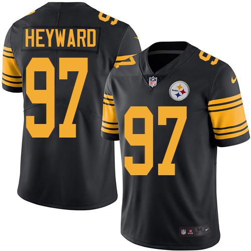 Nike Steelers #97 Cameron Heyward Black Men's Stitched NFL Limited Rush Jersey Nike Steelers #97 Cameron Heyward Black Men's Stitched NFL Limited Rush Jersey