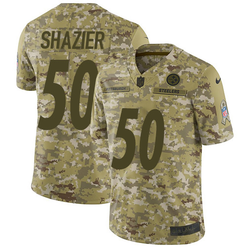 Nike Steelers #50 Ryan Shazier Camo Men's Stitched NFL Limited 2018 Salute To Service Jersey Nike Steelers #50 Ryan Shazier Camo Men's Stitched NFL Limited 2018 Salute To Service Jersey