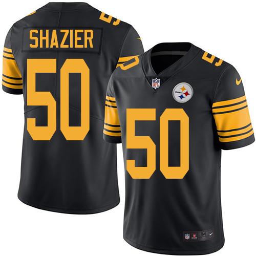 Nike Steelers #50 Ryan Shazier Black Men's Stitched NFL Limited Rush Jersey Nike Steelers #50 Ryan Shazier Black Men's Stitched NFL Limited Rush Jersey