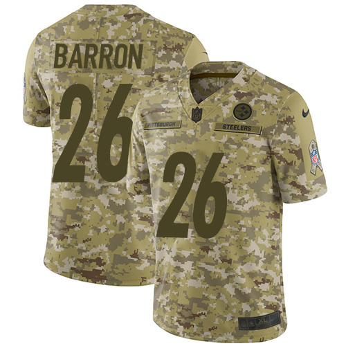 Nike Steelers #26 Mark Barron Camo Men's Stitched NFL Limited 2018 Salute To Service Jersey Nike Steelers #26 Mark Barron Camo Men's Stitched NFL Limited 2018 Salute To Service Jersey