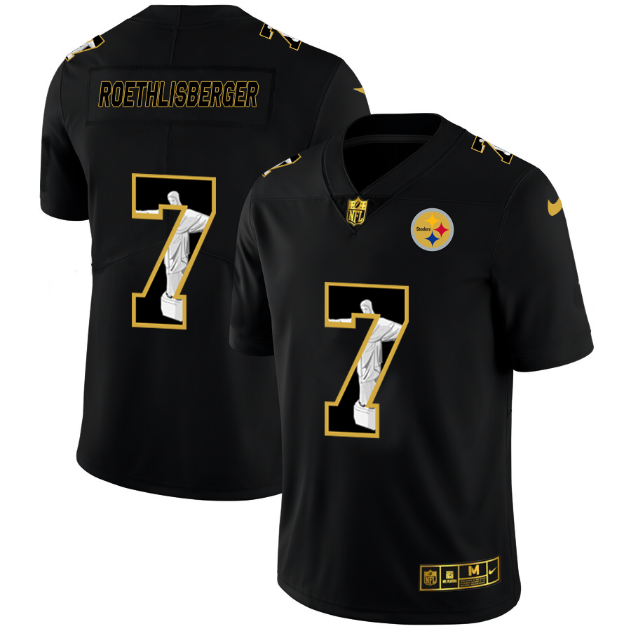 Pittsburgh Steelers #7 Ben Roethlisberger Nike Carbon Black Vapor Cristo Redentor Limited NFL Jersey Pittsburgh Steelers #7 Ben Roethlisberger Nike Carbon Black Vapor Cristo Redentor Limited NFL Jersey