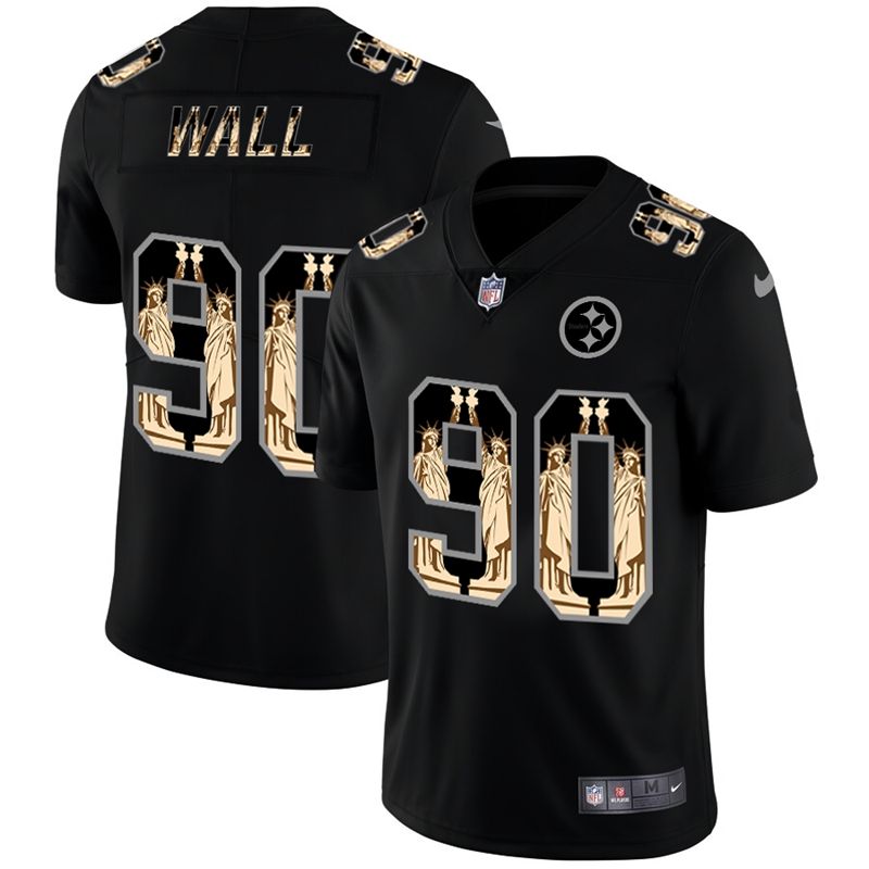 Pittsburgh Steelers #90 T.J. Watt Carbon Black Vapor Statue Of Liberty Limited NFL Jersey Pittsburgh Steelers #90 T.J. Watt Carbon Black Vapor Statue Of Liberty Limited NFL Jersey