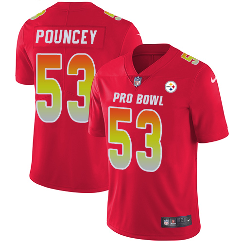 Nike Steelers #53 Maurkice Pouncey Red Men's Stitched NFL Limited AFC 2018 Pro Bowl Jersey Nike Steelers #53 Maurkice Pouncey Red Men's Stitched NFL Limited AFC 2018 Pro Bowl Jersey