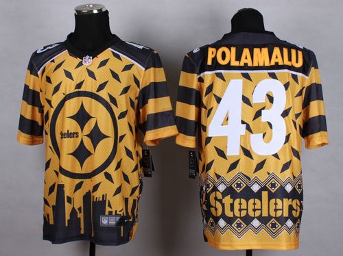 Nike Steelers #43 Troy Polamalu Gold Men's Stitched NFL Elite Noble Fashion Jersey Nike Steelers #43 Troy Polamalu Gold Men's Stitched NFL Elite Noble Fashion Jersey