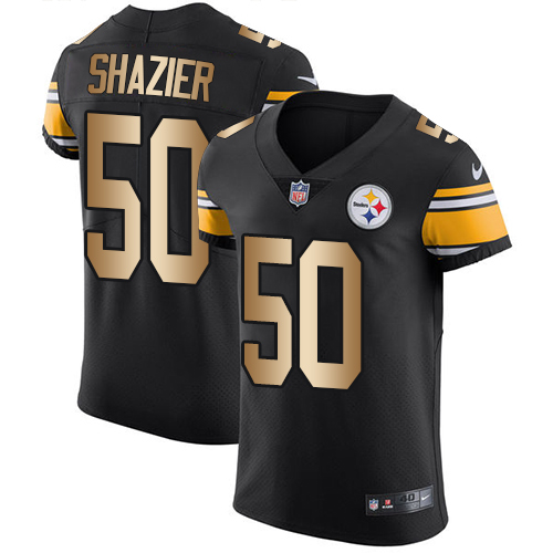 Nike Steelers #50 Ryan Shazier Black Team Color Men's Stitched NFL Elite Gold Jersey Nike Steelers #50 Ryan Shazier Black Team Color Men's Stitched NFL Elite Gold Jersey
