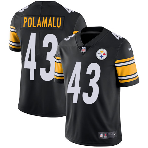 Nike Steelers #43 Troy Polamalu Black Team Color Men's Stitched NFL Vapor Untouchable Limited Jersey Nike Steelers #43 Troy Polamalu Black Team Color Men's Stitched NFL Vapor Untouchable Limited Jersey