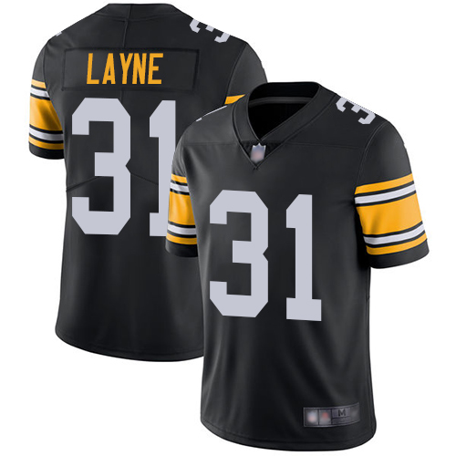 Nike Steelers #31 Justin Layne Black Alternate Men's Stitched NFL Vapor Untouchable Limited Jersey Nike Steelers #31 Justin Layne Black Alternate Men's Stitched NFL Vapor Untouchable Limited Jersey