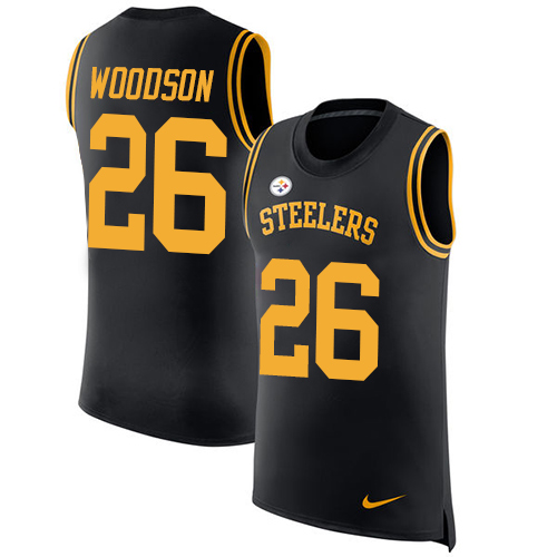 Nike Steelers #26 Rod Woodson Black Team Color Men's Stitched NFL Limited Rush Tank Top Jersey Nike Steelers #26 Rod Woodson Black Team Color Men's Stitched NFL Limited Rush Tank Top Jersey