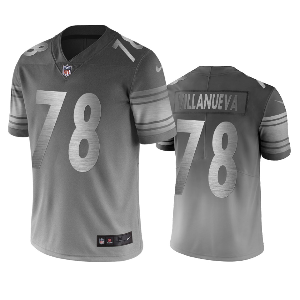Pittsburgh Steelers #78 Alejandro Villanueva Silver Gray Vapor Limited City Edition NFL Jersey Pittsburgh Steelers #78 Alejandro Villanueva Silver Gray Vapor Limited City Edition NFL Jersey