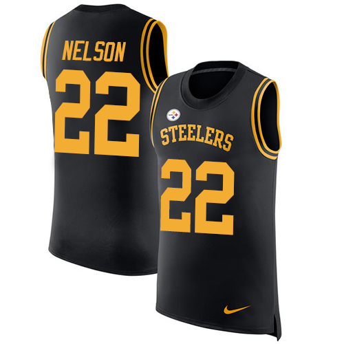 Nike Steelers #22 Steven Nelson Black Team Color Men's Stitched NFL Limited Rush Tank Top Jersey Nike Steelers #22 Steven Nelson Black Team Color Men's Stitched NFL Limited Rush Tank Top Jersey