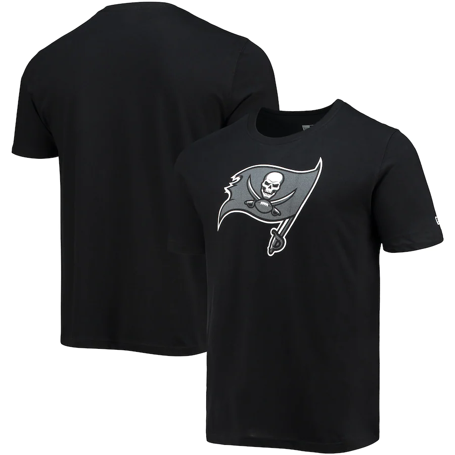 Men's Tampa Bay Buccaneers Black New Era Team Logo T-Shirt Men's Tampa Bay Buccaneers Black New Era Team Logo T-Shirt