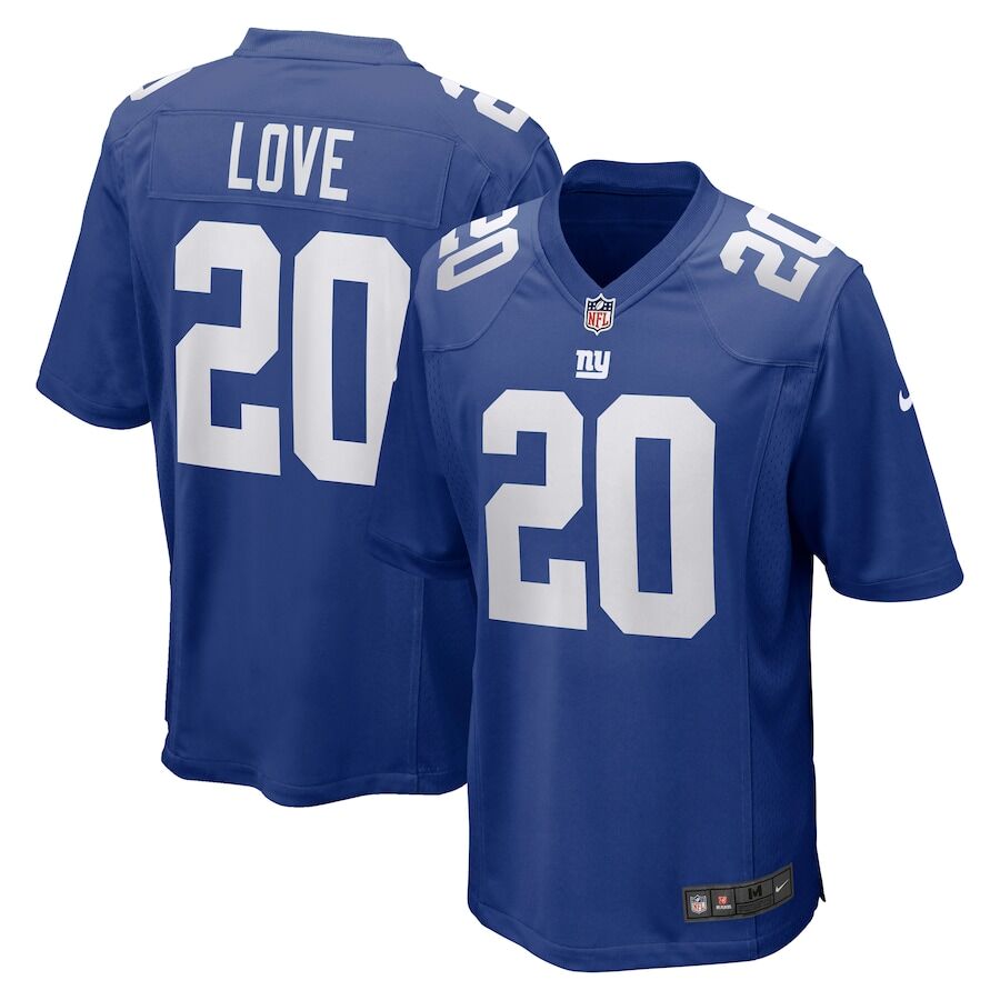 Men's Nike Julian Love #20 Royal New York Giants Game Jersey
