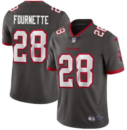 Men's Tampa Bay Buccaneers #28 Leonard Fournette Grey NFL Vapor Untouchable Limited Stitched Jersey