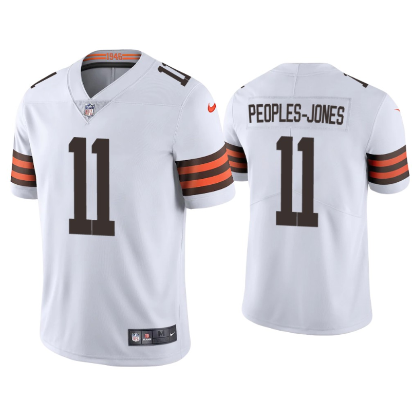 Men's Cleveland Browns #11 Donovan Peoples-Jones 2021 Draft White NFL Vapor Untouchable Limited Stitched Jersey Men's Cleveland Browns #11 Donovan Peoples-Jones 2021 Draft White NFL Vapor Untouchable Limited Stitched Jersey
