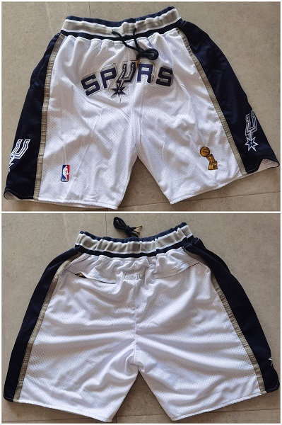 Men's White San Antonio Spurs Shorts (Run Small) Men's White San Antonio Spurs Shorts (Run Small)