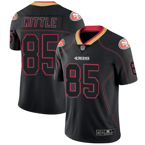 Nike 49ers #85 George Kittle Lights Out Black Men's Stitched NFL Limited Rush Jersey Nike 49ers #85 George Kittle Lights Out Black Men's Stitched NFL Limited Rush Jersey
