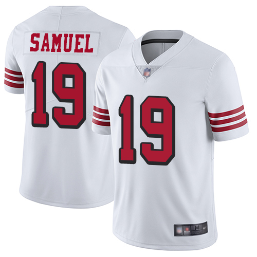 Nike 49ers #19 Deebo Samuel White Rush Men's Stitched NFL Vapor Untouchable Limited Jersey Nike 49ers #19 Deebo Samuel White Rush Men's Stitched NFL Vapor Untouchable Limited Jersey