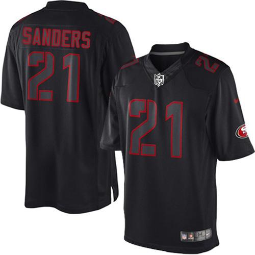 Nike 49ers #21 Deion Sanders Black Men's Stitched NFL Impact Limited Jersey Nike 49ers #21 Deion Sanders Black Men's Stitched NFL Impact Limited Jersey