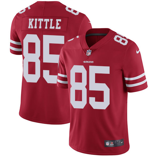 Nike 49ers #85 George Kittle Red Team Color Men's Stitched NFL Vapor Untouchable Limited Jersey Nike 49ers #85 George Kittle Red Team Color Men's Stitched NFL Vapor Untouchable Limited Jersey
