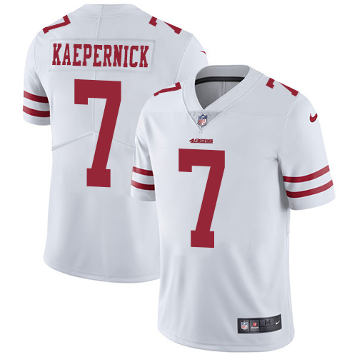 Nike 49ers #7 Colin Kaepernick White Men's Stitched NFL Vapor Untouchable Limited Jersey Nike 49ers #7 Colin Kaepernick White Men's Stitched NFL Vapor Untouchable Limited Jersey
