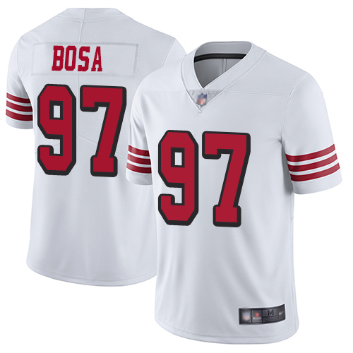 Nike 49ers #97 Nick Bosa White Rush Men's Stitched NFL Vapor Untouchable Limited Jersey Nike 49ers #97 Nick Bosa White Rush Men's Stitched NFL Vapor Untouchable Limited Jersey