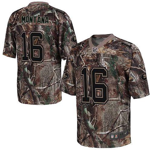 Nike 49ers #16 Joe Montana Camo Men's Stitched NFL Realtree Elite Jersey Nike 49ers #16 Joe Montana Camo Men's Stitched NFL Realtree Elite Jersey