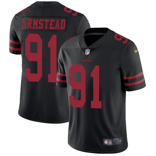 Nike 49ers #91 Arik Armstead Black Alternate Men's Stitched NFL Vapor Untouchable Limited Jersey Nike 49ers #91 Arik Armstead Black Alternate Men's Stitched NFL Vapor Untouchable Limited Jersey