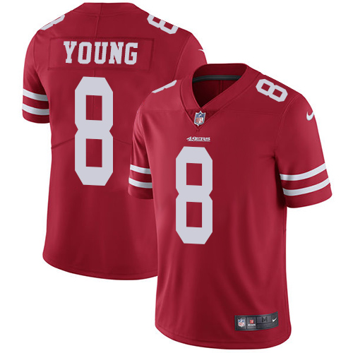 Nike 49ers #8 Steve Young Red Team Color Men's Stitched NFL Vapor Untouchable Limited Jersey Nike 49ers #8 Steve Young Red Team Color Men's Stitched NFL Vapor Untouchable Limited Jersey