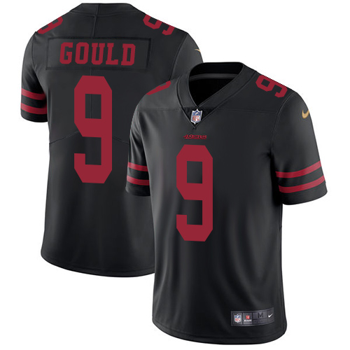 Nike 49ers #9 Robbie Gould Black Alternate Men's Stitched NFL Vapor Untouchable Limited Jersey Nike 49ers #9 Robbie Gould Black Alternate Men's Stitched NFL Vapor Untouchable Limited Jersey
