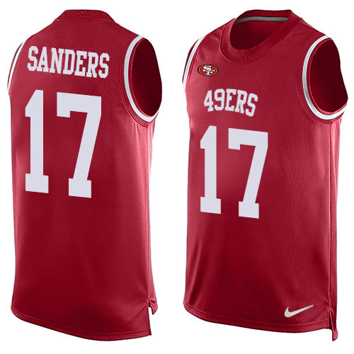 Nike 49ers #17 Emmanuel Sanders Red Team Color Men's Stitched NFL Limited Tank Top Jersey Nike 49ers #17 Emmanuel Sanders Red Team Color Men's Stitched NFL Limited Tank Top Jersey
