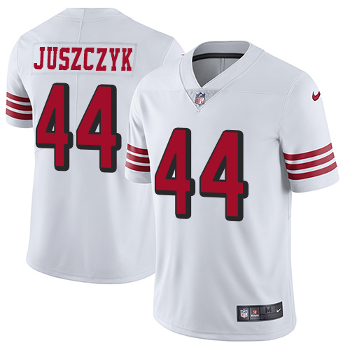 Nike 49ers #44 Kyle Juszczyk White Rush Men's Stitched NFL Vapor Untouchable Limited Jersey Nike 49ers #44 Kyle Juszczyk White Rush Men's Stitched NFL Vapor Untouchable Limited Jersey
