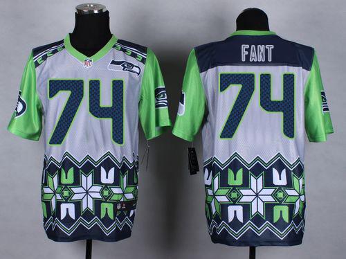 Nike Seahawks #74 George Fant Grey Men's Stitched NFL Elite Noble Fashion Jersey Nike Seahawks #74 George Fant Grey Men's Stitched NFL Elite Noble Fashion Jersey