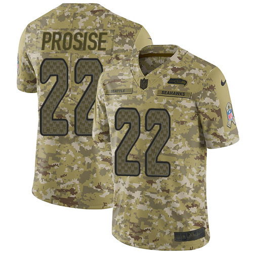 Nike Seahawks #22 C. J. Prosise Camo Men's Stitched NFL Limited 2018 Salute To Service Jersey Nike Seahawks #22 C. J. Prosise Camo Men's Stitched NFL Limited 2018 Salute To Service Jersey