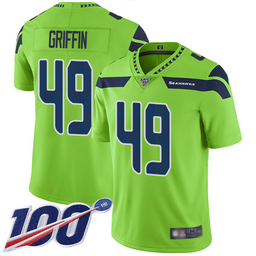 Nike Seahawks #49 Shaquem Griffin Green Men's Stitched NFL Limited Rush 100th Season Jersey Nike Seahawks #49 Shaquem Griffin Green Men's Stitched NFL Limited Rush 100th Season Jersey