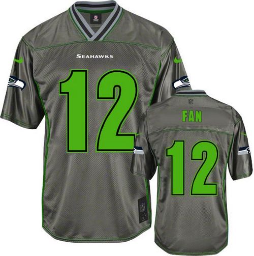 Nike Seahawks #12 Fan Grey Men's Stitched NFL Elite Vapor Jersey Nike Seahawks #12 Fan Grey Men's Stitched NFL Elite Vapor Jersey
