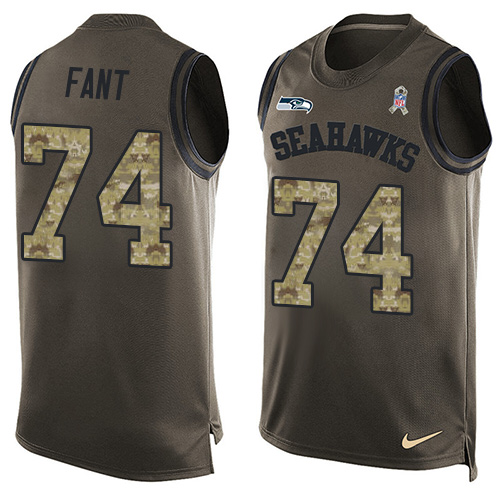 Nike Seahawks #74 George Fant Green Men's Stitched NFL Limited Salute To Service Tank Top Jersey Nike Seahawks #74 George Fant Green Men's Stitched NFL Limited Salute To Service Tank Top Jersey