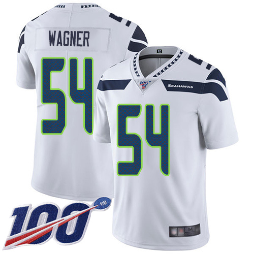 Nike Seahawks #54 Bobby Wagner White Men's Stitched NFL 100th Season Vapor Limited Jersey Nike Seahawks #54 Bobby Wagner White Men's Stitched NFL 100th Season Vapor Limited Jersey