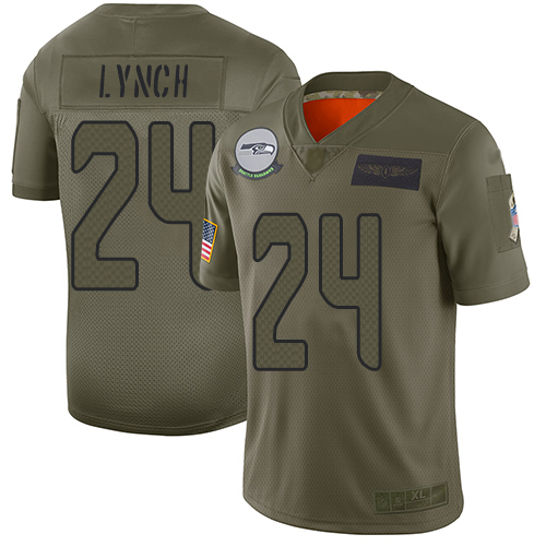 Nike Seahawks #24 Marshawn Lynch Camo Men's Stitched NFL Limited 2019 Salute To Service Jersey Nike Seahawks #24 Marshawn Lynch Camo Men's Stitched NFL Limited 2019 Salute To Service Jersey