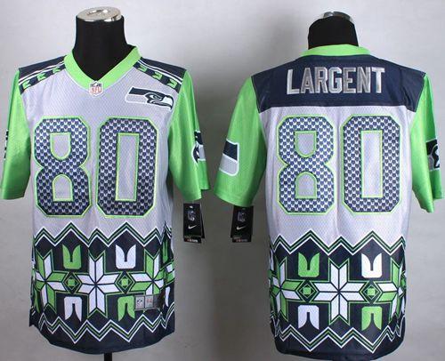 Nike Seahawks #80 Steve Largent Grey Men's Stitched NFL Elite Noble Fashion Jersey Nike Seahawks #80 Steve Largent Grey Men's Stitched NFL Elite Noble Fashion Jersey