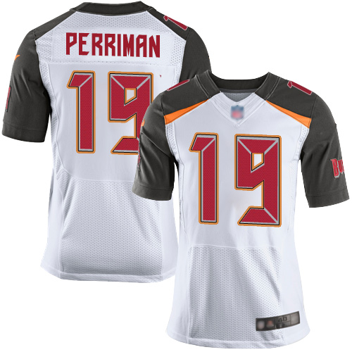 Nike Buccaneers #19 Breshad Perriman White Men's Stitched NFL New Elite Jersey Nike Buccaneers #19 Breshad Perriman White Men's Stitched NFL New Elite Jersey
