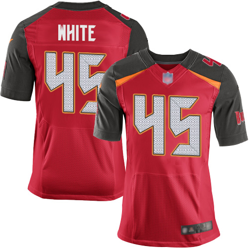 Nike Buccaneers #45 Devin White Red Team Color Men's Stitched NFL New Elite Jersey Nike Buccaneers #45 Devin White Red Team Color Men's Stitched NFL New Elite Jersey