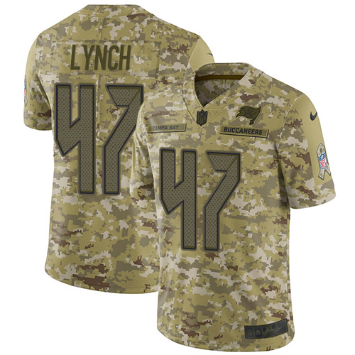Nike Buccaneers #47 John Lynch Camo Men's Stitched NFL Limited 2018 Salute To Service Jersey Nike Buccaneers #47 John Lynch Camo Men's Stitched NFL Limited 2018 Salute To Service Jersey