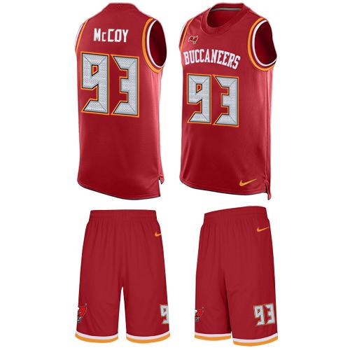 Nike Buccaneers #93 Gerald McCoy Red Team Color Men's Stitched NFL Limited Tank Top Suit Jersey Nike Buccaneers #93 Gerald McCoy Red Team Color Men's Stitched NFL Limited Tank Top Suit Jersey