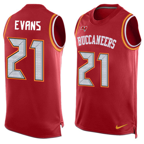Nike Buccaneers #21 Justin Evans Red Team Color Men's Stitched NFL Limited Tank Top Jersey Nike Buccaneers #21 Justin Evans Red Team Color Men's Stitched NFL Limited Tank Top Jersey