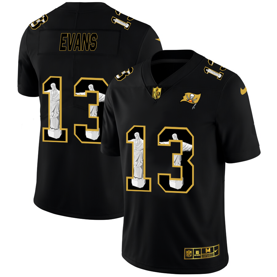 Tampa Bay Buccaneers #13 Mike Evans Men's Nike Carbon Black Vapor Cristo Redentor Limited NFL Jersey Tampa Bay Buccaneers #13 Mike Evans Men's Nike Carbon Black Vapor Cristo Redentor Limited NFL Jersey