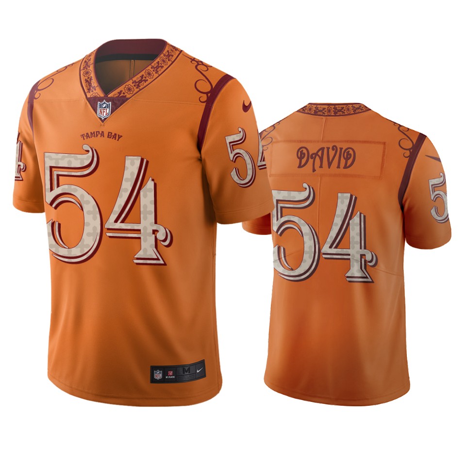 Tampa Bay Buccaneers #54 Lavonte David Orange Vapor Limited City Edition Jersey Tampa Bay Buccaneers #54 Lavonte David Orange Vapor Limited City Edition Jersey