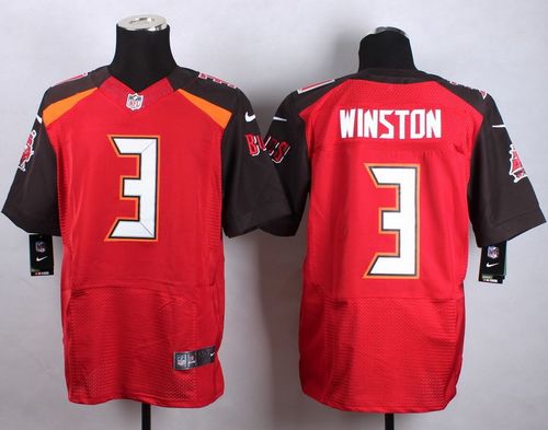Nike Buccaneers #3 Jameis Winston Red Team Color Men's Stitched NFL New Elite Jersey Nike Buccaneers #3 Jameis Winston Red Team Color Men's Stitched NFL New Elite Jersey