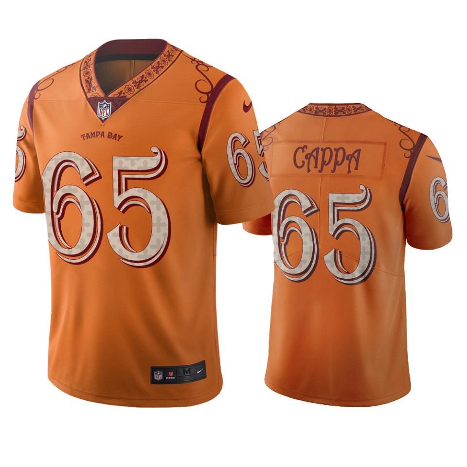 Tampa Bay Buccaneers #65 Alex Cappa Orange Vapor Limited City Edition Jersey